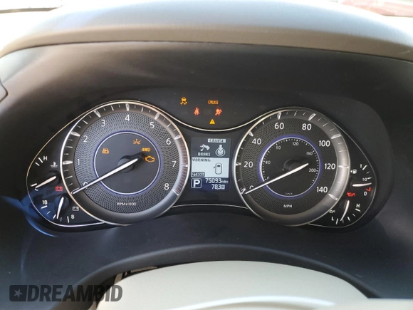 2016 Infiniti QX80 with VIN JN8AZ2NE6G9125444, listed as a Copart auction lot 68995944 with 75,093 mi miles and Salvage Title. Bid and sale history available at carsss.com. Image 9.