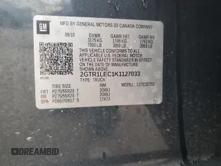 2019 GMC Sierra 1500 Limited with VIN 2GTR1LEC1K1127033, listed as a Copart auction lot 45120345 with 95,269 mi miles and Salvage Title. Bid and sale history available at carsss.com. Image 12.