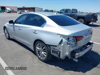 2018 Infiniti Q50 Luxe with VIN JN1EV7AP6JM352203, listed as a IAAI auction lot 42708336 with 79,994 mi miles and . Bid and sale history available at DreamBid. Image 3.