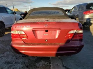 2001 Mercedes-Benz CLK 320/430 with VIN WDBLK70G11T071462, listed as a Copart auction lot 79171794 with 57,024 mi miles and Salvage Title. Bid and sale history available at DreamBid. Image 6.