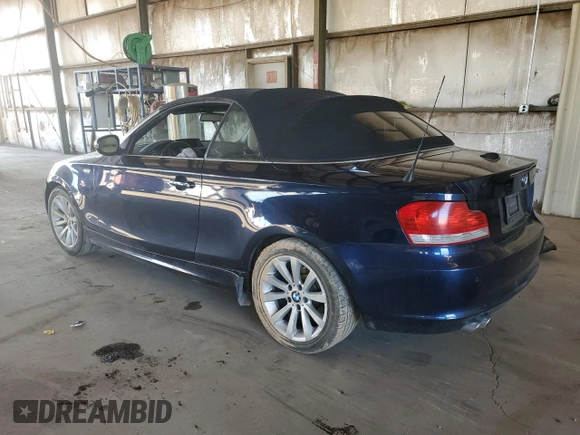 2011 BMW 1 Series 128i with VIN WBAUL7C53BVM81003, listed as a Copart auction lot 43986665 with Not provided miles and Salvage title. Bid and sale history available at DreamBid. Image 2.