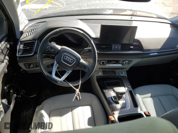 2022 Audi Q5 S line Premium Plus with VIN WA1EAAFY6N2137326, listed as a Copart auction lot 47820605 with 24,865 mi miles and Salvage Title. Bid and sale history available at carsss.com. Image 8.