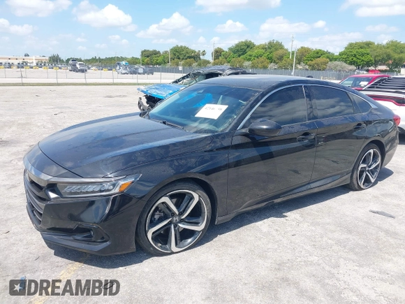 2022 Honda Accord Sport SE with VIN 1HGCV1F42NA034507, listed as a IAAI auction lot 42146558 with 35,673 mi miles and . Bid and sale history available at DreamBid. Image 2.