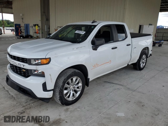 2021 Chevrolet Silverado 1500 Custom with VIN 1GCRWBEH6MZ115879, listed as a Copart auction lot 74552314 with Not Provided miles and Salvage Title. Bid and sale history available at DreamBid. Image 1.
