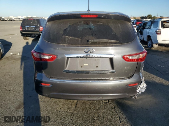 2013 Infiniti JX35 with VIN 5N1AL0MN3DC317773, listed as a Copart auction lot 75810624 with 132,718 mi miles and Salvage Title. Bid and sale history available at carsss.com. Image 6.