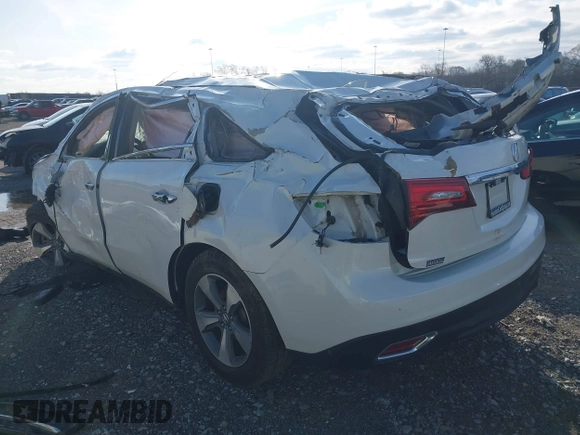 2014 Acura MDX with VIN 5FRYD3H24EB016580, listed as a IAAI auction lot 41589124 with 101,155 mi miles. Bid and sale history available at carsss.com. Image 3.