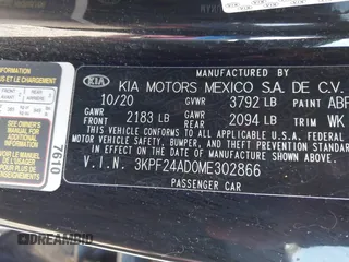 2021 Kia Forte LXS with VIN 3KPF24AD0ME302866, listed as a IAAI auction lot 42022415 with 41,999 mi miles and . Bid and sale history available at carsss.com. Image 9.