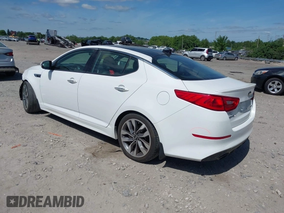 2015 Kia Optima SX Turbo with VIN 5XXGR4A60FG383315, listed as a IAAI auction lot 42299144 with 95,615 mi miles and . Bid and sale history available at DreamBid. Image 3.