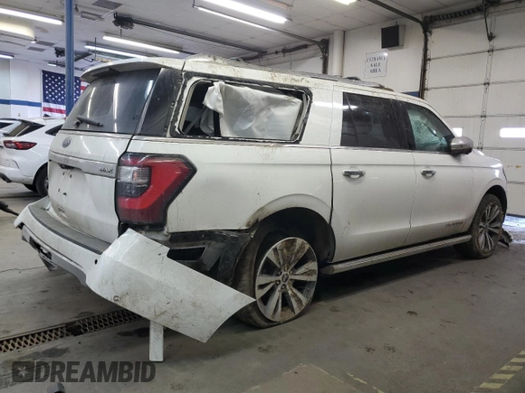 2020 Ford Expedition Max Platinum with VIN 1FMJK1MT9LEA38158, listed as a Copart auction lot 42392845 with 126,701 mi miles and Salvage title. Bid and sale history available at DreamBid. Image 3.
