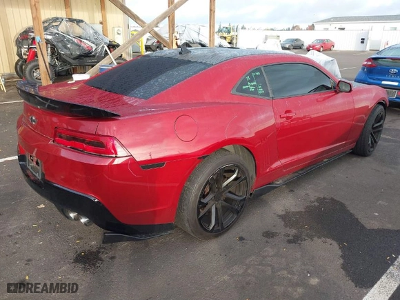 2015 Chevrolet Camaro LS with VIN 2G1FA1E30F9177672, listed as a IAAI auction lot 40694196 with 113535 miles. Bid and sale history available at carsss.com. Image 4.