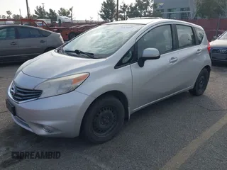2014 Nissan Note S with VIN 3N1CE2CP7EL404218, listed as a IAAI auction lot 41476641 with 122,058 mi miles and . Bid and sale history available at DreamBid. Image 2.