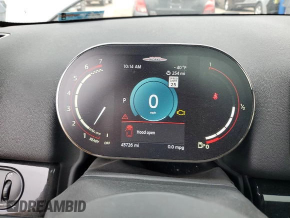 2022 MINI Countryman John Cooper Works with VIN WMZ33BS00N3N91322, listed as a Copart auction lot 59467765 with 43,726 mi miles and Salvage title. Bid and sale history available at DreamBid. Image 9.