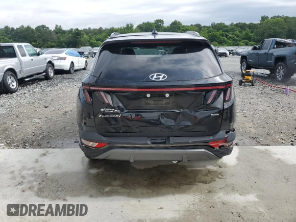 2023 Hyundai Tucson Limited with VIN 5NMJECAE2PH201393, listed as a Copart auction lot 60436905 with 25,855 mi miles and Salvage title. Bid and sale history available at DreamBid. Image 6.