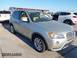 2013 BMW X3 xDrive28i with VIN 5UXWX9C59D0D08955, listed as a IAAI auction lot 41963953 with 120,420 mi miles. Bid and sale history available at carsss.com. Image 1.