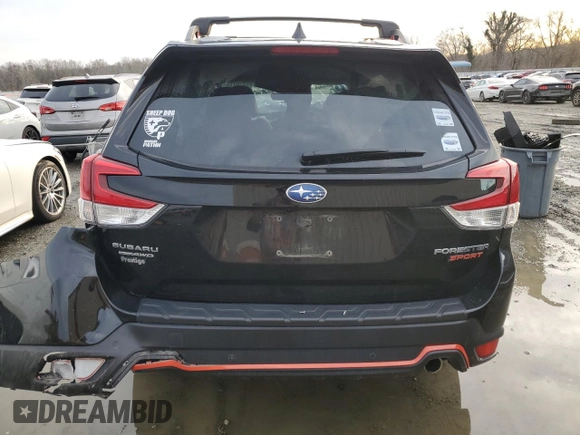 2023 Subaru Forester Sport with VIN JF2SKAJC3PH535175, listed as a Copart auction lot 45330115 with 45,258 mi miles and Salvage Title. Bid and sale history available at carsss.com. Image 6.