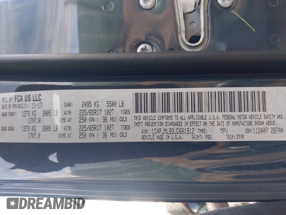 2018 Jeep Cherokee Latitude Plus с VIN 1C4PJMLB3JD601512, выставлен на аукционе IAAI как лот 41963342 с пробегом 142 343 миль миль и . История ставок и продаж доступна на DreamBid. Изображение 9.
