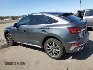 2022 Audi SQ5 Sportback Premium with VIN WA114AFY9N2038747, listed as a Copart auction lot 46199293 with 14,744 mi miles and . Bid and sale history available at DreamBid. Image 2.