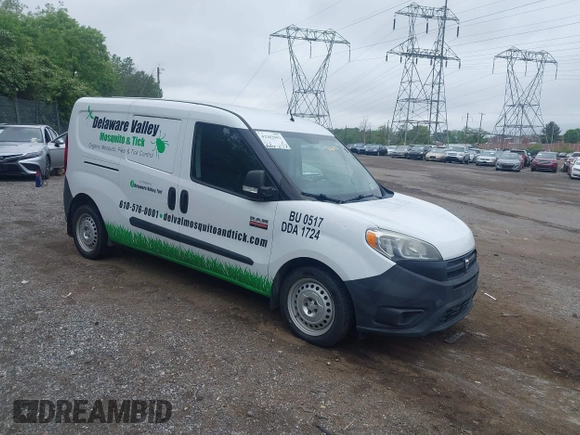 2016 Ram ProMaster City Cargo Tradesman z VIN ZFBERFAT7G6B26912, wystawiony jako IAAI lot #42202902 z przebiegiem 81 553 mil mil oraz . Historia ofert i sprzedaży dostępna na DreamBid. Obrazek 1.