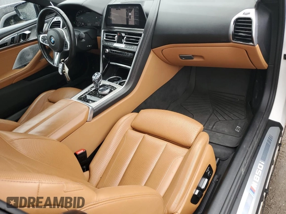 2019 BMW 8 Series M850i xDrive with VIN WBAFY4C58KBX39218, listed as a Copart auction lot 44807204 with 37,009 mi miles. Bid and sale history available at carsss.com. Image 8.