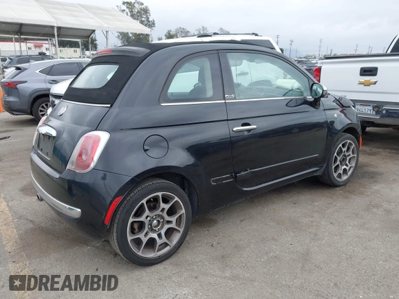 2012 FIAT 500 Lounge with VIN 3C3CFFER4CT187857, listed as a IAAI auction lot 42193503 with 130,077 mi miles and . Bid and sale history available at DreamBid. Image 4.