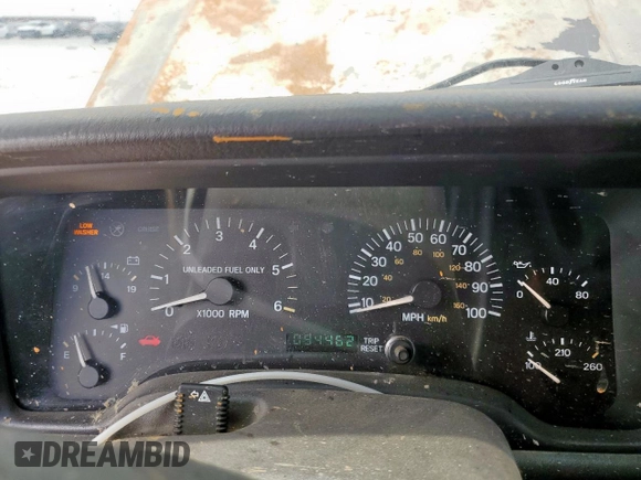 1998 Jeep Cherokee Sport z VIN 1J4FJ68S8WL193483, wystawiony jako Copart lot #58368705 z przebiegiem 94 462 mil mil oraz Szkoda całkowita • Salvage title. Historia ofert i sprzedaży dostępna na DreamBid. Obrazek 9.