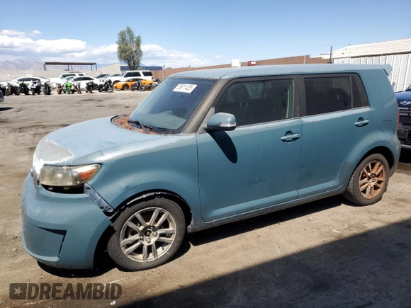 2008 Scion xB with VIN JTLKE50EX81010905, listed as a Copart auction lot 55611435 with 186,998 mi miles and Clean Title. Bid and sale history available at carsss.com. Image 1.