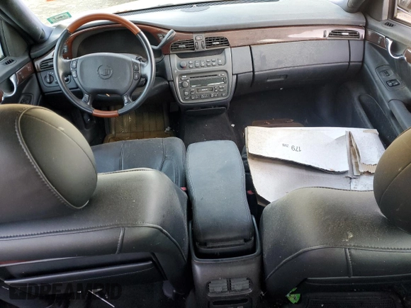 2002 Cadillac DeVille DHS z VIN 1G6KE57Y02U304933, wystawiony jako Copart lot #86919134 z przebiegiem Nie podano mil oraz Czysty tytuł • Clean title. Historia ofert i sprzedaży dostępna na DreamBid. Obrazek 8.