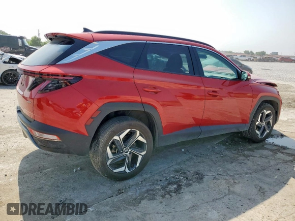 2022 Hyundai Tucson Limited with VIN 5NMJECAEXNH160718, listed as a Copart auction lot 57704215 with 33,636 mi miles and Salvage title. Bid and sale history available at DreamBid. Image 3.