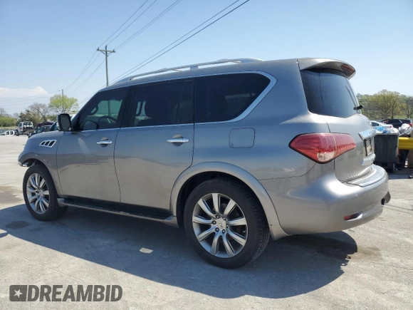 2012 Infiniti QX56 7-passenger with VIN JN8AZ2NE2C9015890, listed as a Copart auction lot 52685655 with 159,226 mi miles and Salvage title. Bid and sale history available at DreamBid. Image 2.