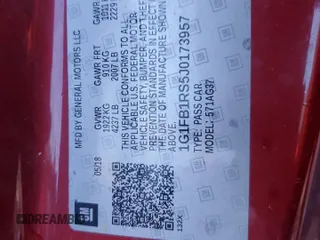 2018 Chevrolet Camaro 1LT with VIN 1G1FB1RS5J0173957, listed as a Copart auction lot 45187885 with 142,452 mi miles and Salvage Title. Bid and sale history available at carsss.com. Image 14.