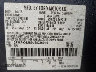 2018 Ford Edge SEL with VIN 2FMPK4J89JBC26019, listed as a Copart auction lot 84262604 with 94,472 mi miles and Clean Title. Bid and sale history available at carsss.com. Image 13.