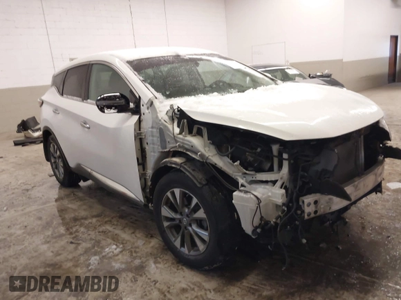 2018 Nissan Murano SV with VIN 5N1AZ2MH5JN159134, listed as a IAAI auction lot 41365253 with 75,037 mi miles and . Bid and sale history available at DreamBid. Image 1.