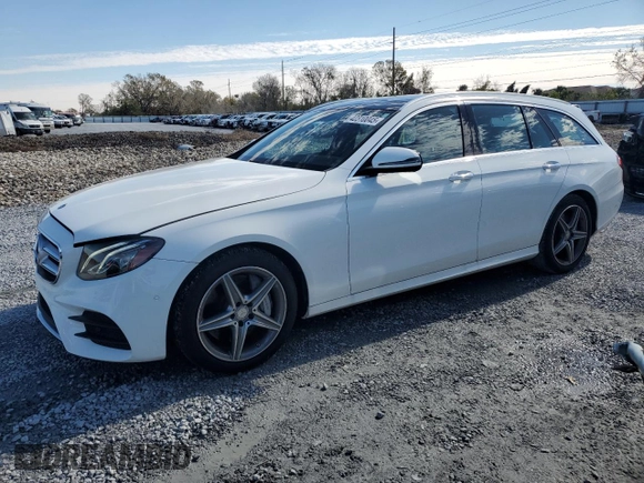 2017 Mercedes-Benz E-Class E 400 Luxury with VIN WDDZH6GB9HA142112, listed as a Copart auction lot 42310045 with 24,004 mi miles and Salvage Title. Bid and sale history available at carsss.com. Image 1.