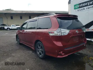 2016 Toyota Sienna SE with VIN 5TDXK3DC6GS737502, listed as a Copart auction lot 57361275 with 110,512 mi miles and Salvage title. Bid and sale history available at DreamBid. Image 2.