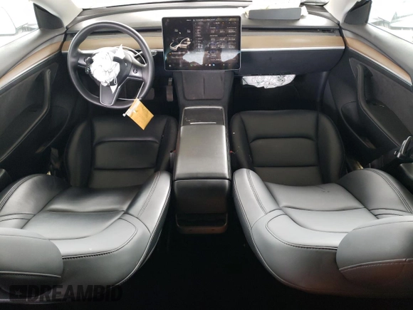 2022 Tesla Model 3 Long Range with VIN 5YJ3E1EB2NF267485, listed as a Copart auction lot 54952505 with 30,569 mi miles and Clean Title. Bid and sale history available at DreamBid. Image 8.