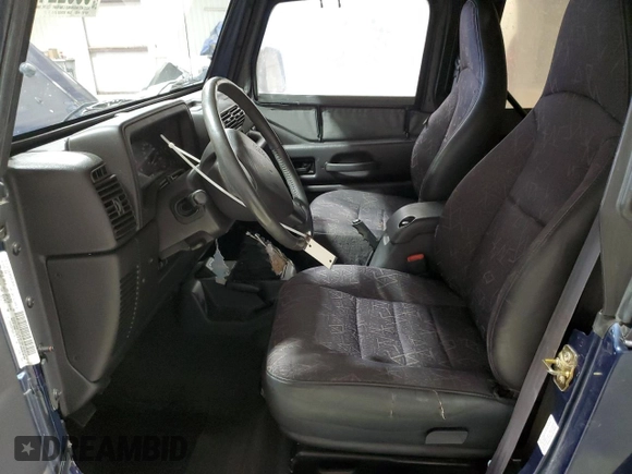 2002 Jeep Wrangler Sport with VIN 1J4FA49S82P703420, listed as a Copart auction lot 53322175 with 87,642 mi miles and Salvage Title. Bid and sale history available at carsss.com. Image 7.