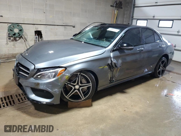 2017 Mercedes-Benz C 300 z VIN 55SWF4KB4HU190248, wystawiony jako Copart lot #59984725 z przebiegiem 46 159 mil mil oraz Szkoda całkowita • Salvage title. Historia ofert i sprzedaży dostępna na DreamBid. Obrazek 1.