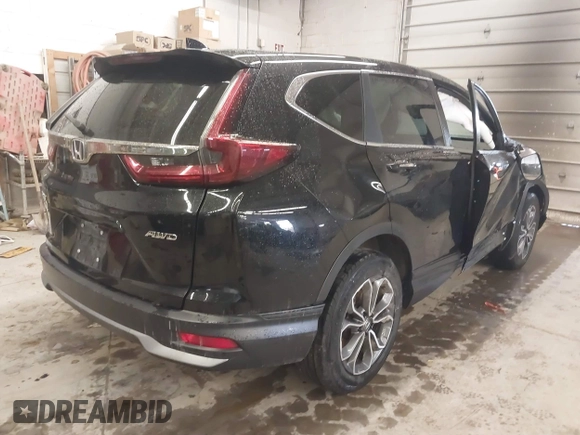 2021 Honda CR-V EX with VIN 2HKRW2H52MH655464, listed as a IAAI auction lot 41607374 with 60,697 mi miles. Bid and sale history available at carsss.com. Image 4.