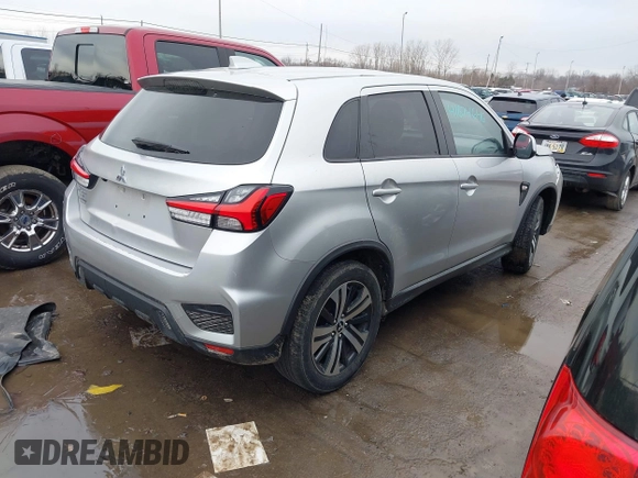 2020 Mitsubishi Outlander Sport ES 2.0 with VIN JA4AP3AU8LU017719, listed as a IAAI auction lot 41674646 with 90,807 mi miles. Bid and sale history available at carsss.com. Image 4.