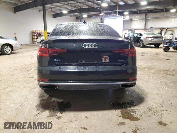 2019 Audi A4 Premium with VIN WAUDNAF43KA108576, listed as a Copart auction lot 51699025 with 54,950 mi miles and Salvage title. Bid and sale history available at DreamBid. Image 6.
