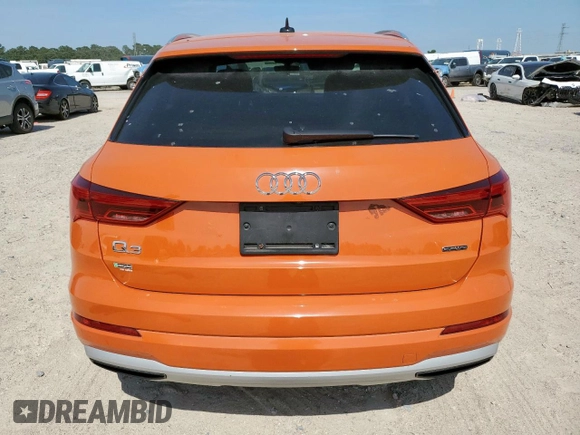 2021 Audi Q3 Premium with VIN WA1AUCF36M1060404, listed as a Copart auction lot 56501285 with 66,594 mi miles and Salvage title. Bid and sale history available at DreamBid. Image 6.
