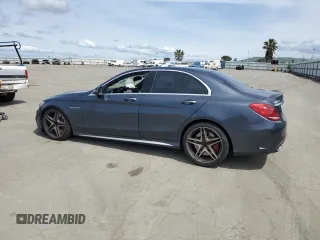 2016 Mercedes-Benz C 63 S AMG with VIN 55SWF8HBXGU104566, listed as a Copart auction lot 51460175 with 57,051 mi miles and Salvage title. Bid and sale history available at DreamBid. Image 2.
