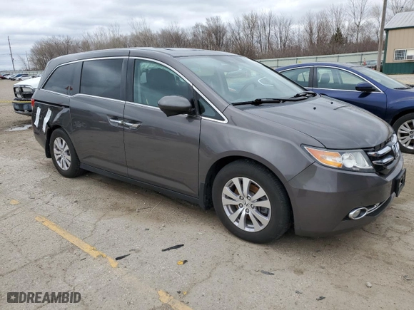 2015 Honda Odyssey EX-L with VIN 5FNRL5H66FB022583, listed as a Copart auction lot 50050235 with 165,757 mi miles and Salvage Title. Bid and sale history available at carsss.com. Image 4.