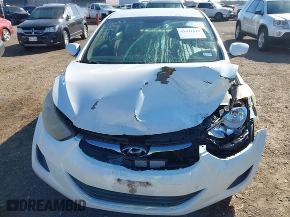 2011 Hyundai Elantra GLS with VIN 5NPDH4AE2BH002849, listed as a IAAI auction lot 41641610 with 186,923 mi miles. Bid and sale history available at carsss.com. Image 6.