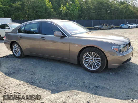 2005 BMW 7 Series 745Li z VIN WBAGN63535DS60710, wystawiony jako Copart lot #58921295 z przebiegiem 94 748 mil mil oraz Szkoda całkowita • Salvage title. Historia ofert i sprzedaży dostępna na DreamBid. Obrazek 4.