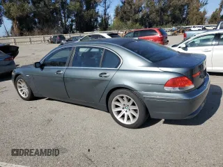 2002 BMW 7 Series 745Li with VIN WBAGN63422DR03230, listed as a Copart auction lot 47386325 with 187,235 mi miles and Salvage Title. Bid and sale history available at carsss.com. Image 2.