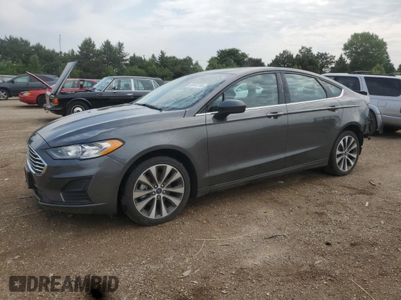 2020 Ford Fusion SE with VIN 3FA6P0T90LR247593, listed as a Copart auction lot 59741115 with 155,658 mi miles and Salvage title. Bid and sale history available at DreamBid. Image 1.