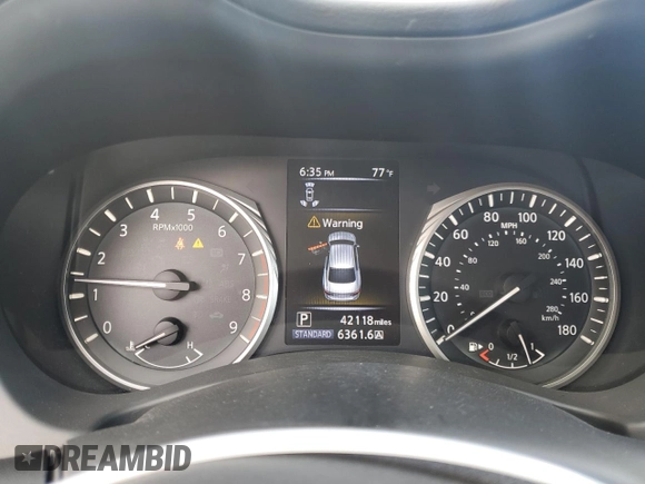 2018 Infiniti Q50 3.0t LUXE with VIN JN1EV7AR3JM444404, listed as a Copart auction lot 48732565 with 42,118 mi miles and Salvage Title. Bid and sale history available at carsss.com. Image 9.