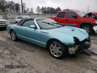 2002 Ford Thunderbird w/Hardtop Premium with VIN 1FAHP60A92Y128869, listed as a Copart auction lot 48470055 with 133,848 mi miles and Salvage Title. Bid and sale history available at carsss.com. Image 4.