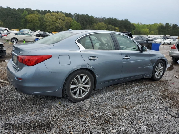 2014 Infiniti Q50 Sport with VIN JN1BV7AR9EM693217, listed as a Copart auction lot 50870335 with 149,854 mi miles and Salvage Title. Bid and sale history available at carsss.com. Image 3.